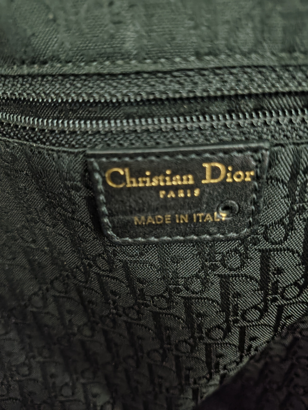 Dior Black Leather Satchel Shoulder Bag with Gold Hardware - Picture 9 of 9